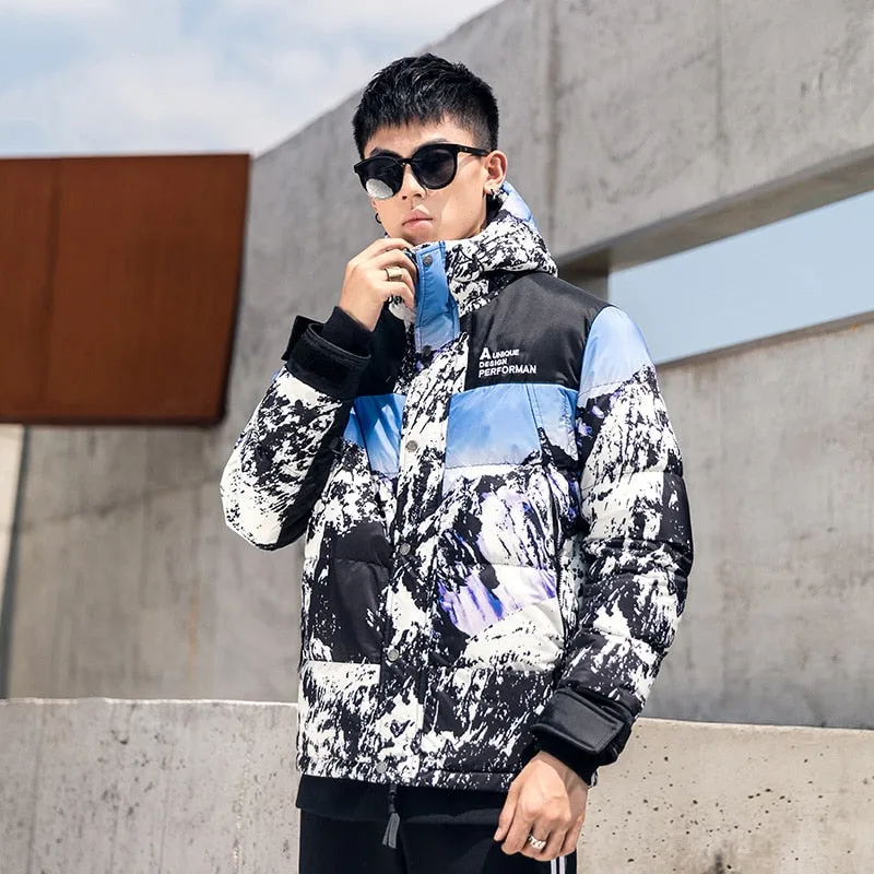 Men's Casual Thick Windbreaker Down Jacket