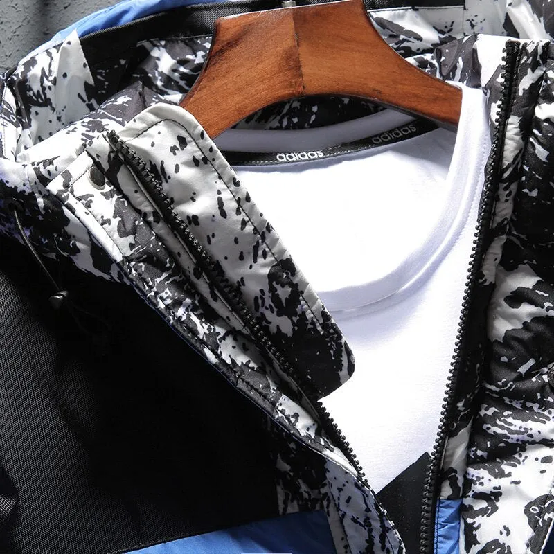 Men's Casual Thick Windbreaker Down Jacket