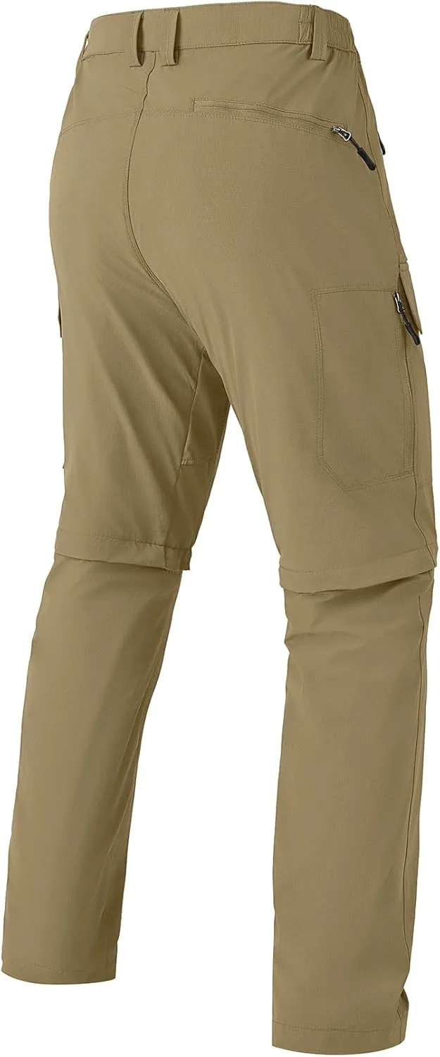 Men's Hiking Convertible Work Pants Cargo Zip Off Lightweight Quick Dry Stretch Pants Summer Fishing Travel Outdoor