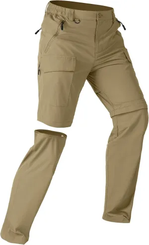Men's Hiking Convertible Work Pants Cargo Zip Off Lightweight Quick Dry Stretch Pants Summer Fishing Travel Outdoor