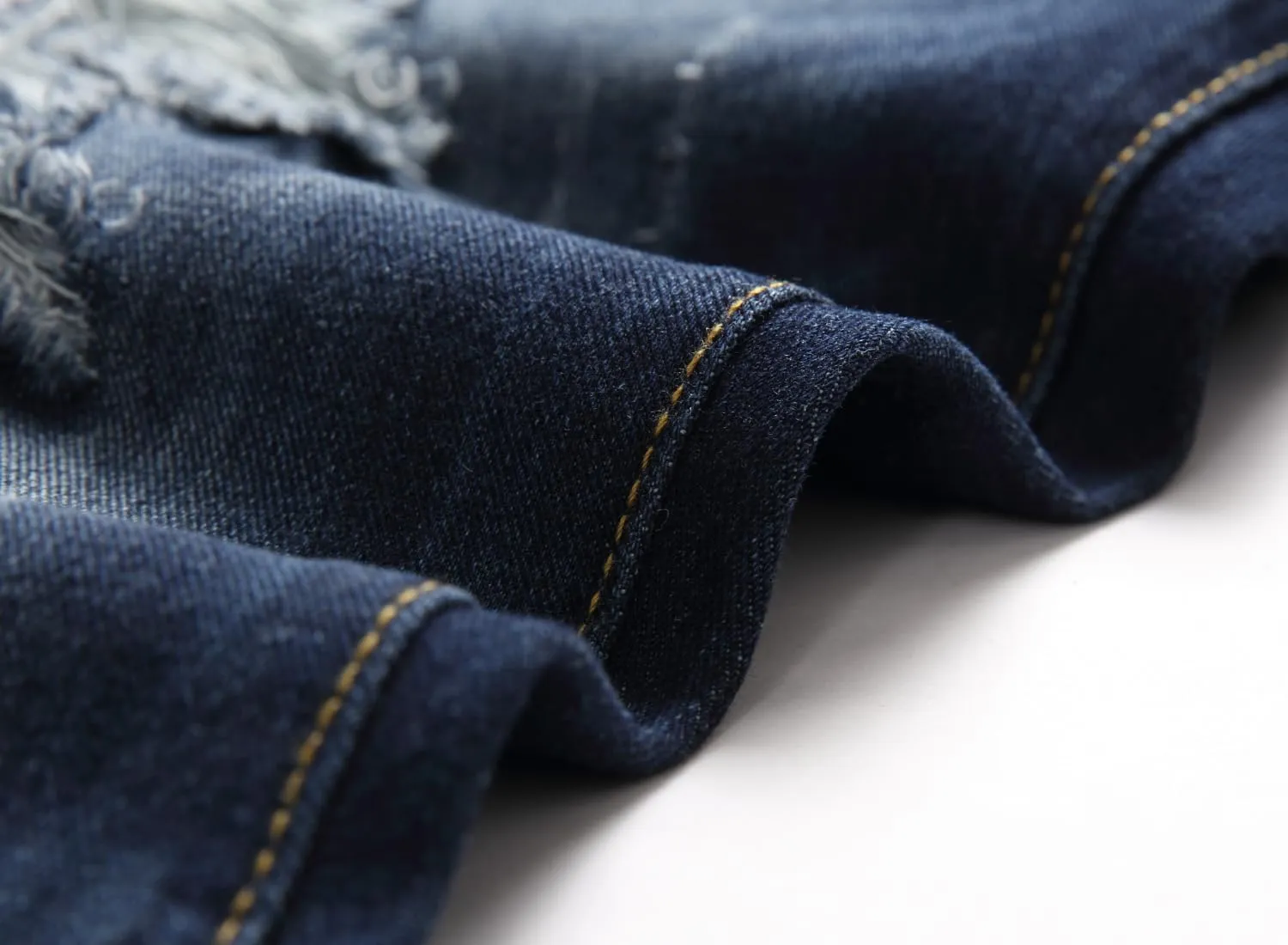 Men's Jeans Slim Fit Ripped Straight Leg Distressed Fashion Denim Pants
