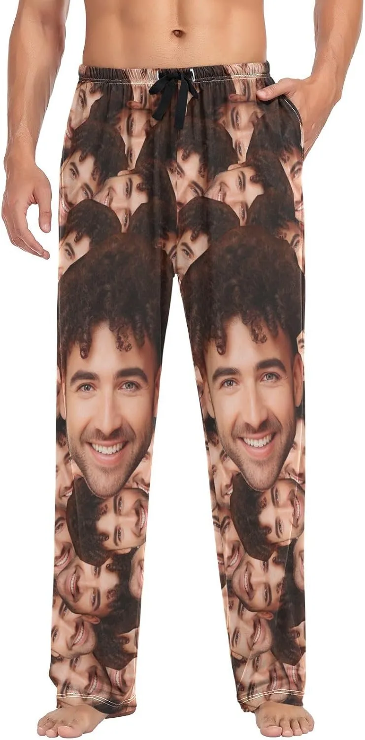 Men's Kawaii Frog Pajama Pants with Pockets,Sleep Lounge Pant Men Pajama Bottoms S