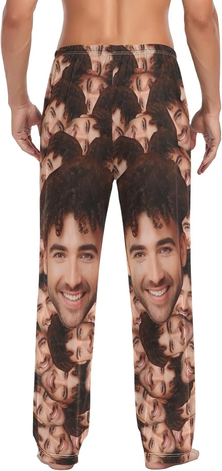 Men's Kawaii Frog Pajama Pants with Pockets,Sleep Lounge Pant Men Pajama Bottoms S