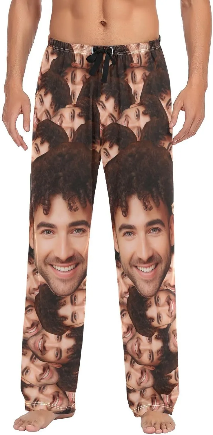 Men's Kawaii Frog Pajama Pants with Pockets,Sleep Lounge Pant Men Pajama Bottoms S
