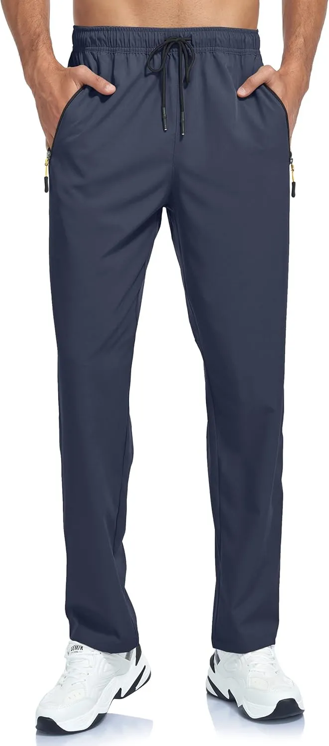 Men's Lightweight Hiking Pants Breathable Quick Dry Fit Waterproof Camping Fishing Running Athletic Active Jogger Pant