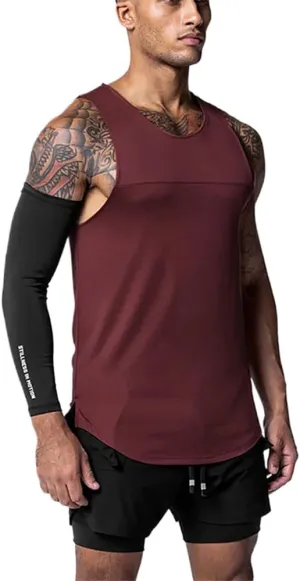 Men's Muscle Shirts Sleeveless Quick Dry Tank Tops A-Back Vests for Men