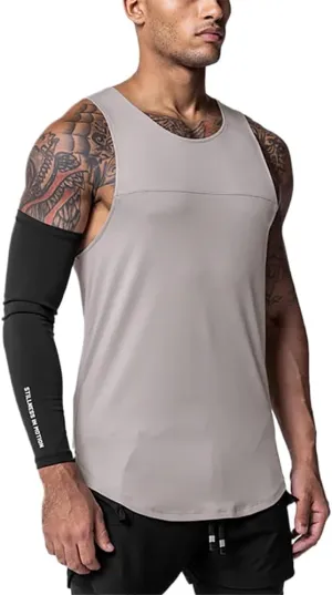 Men's Muscle Shirts Sleeveless Quick Dry Tank Tops A-Back Vests for Men