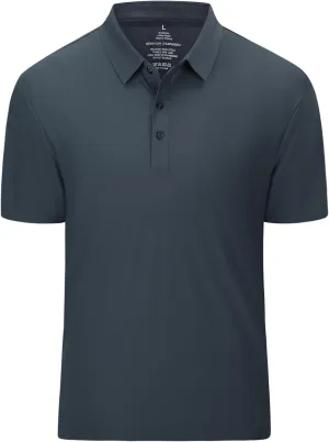 Men's Seamless Polo Shirt Slim Fit Collared Short Sleeve Cool Skin-Friendly Quick-Drying for Casual Work