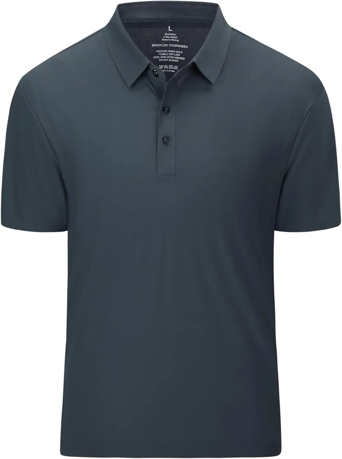 Men's Seamless Polo Shirt Slim Fit Collared Short Sleeve Cool Skin-Friendly Quick-Drying for Casual Work