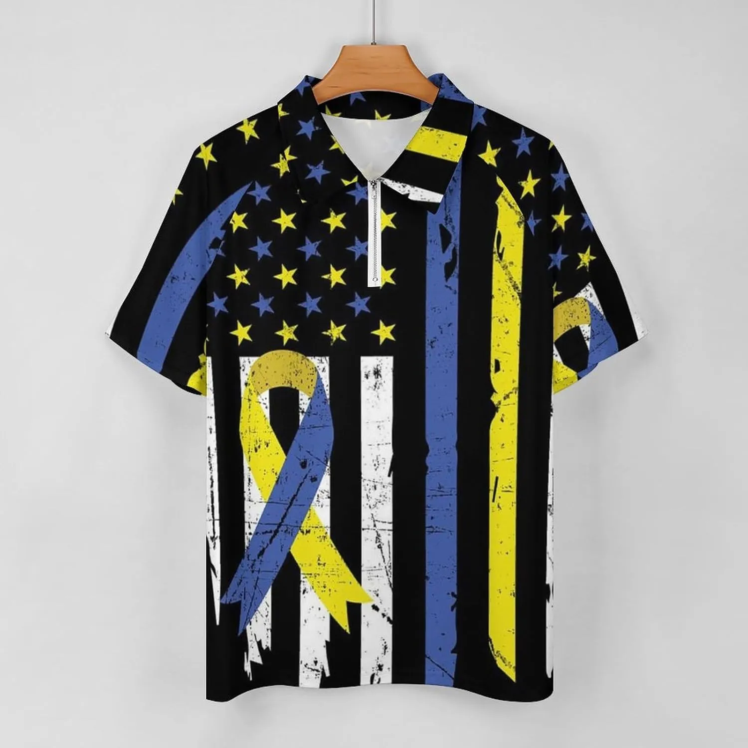 Men's Short Sleeve Casual Polo Shirt Summer Zip Polo Tracksuit for Men S-3XL