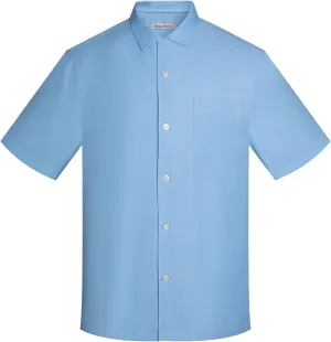 Men's Silk Hawaiian Short Sleeve Button Down Shirt Casual Tropical Holiday Beach Shirts
