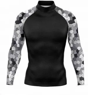Men's Sun Protection Swim Shirts Fishing Quick Dry Long Sleeve Round Neck Watersports Clothing for Surfing