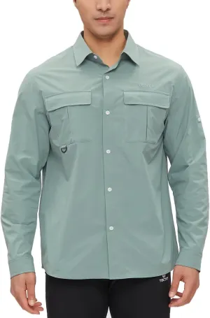 Men's Sun Shirts Long Sleeve UPF 50  UV Quick Dry Cooling Fishing Shirt Tactical Sun Protection Outdoor Hiking Gardening