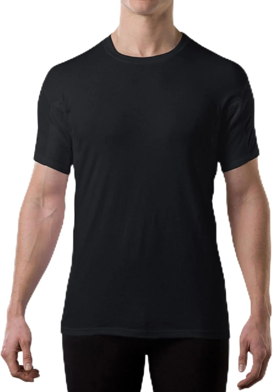 Men's Sweatproof Undershirt | Cotton Crew Neck | Original Fit | with Sweat Pads | White, Black, Gray | Bundle | X-Large