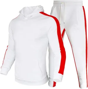 Men's Sweatsuit Pullover Hoodie Tops and Pants Set Casual Sports Tracksuit