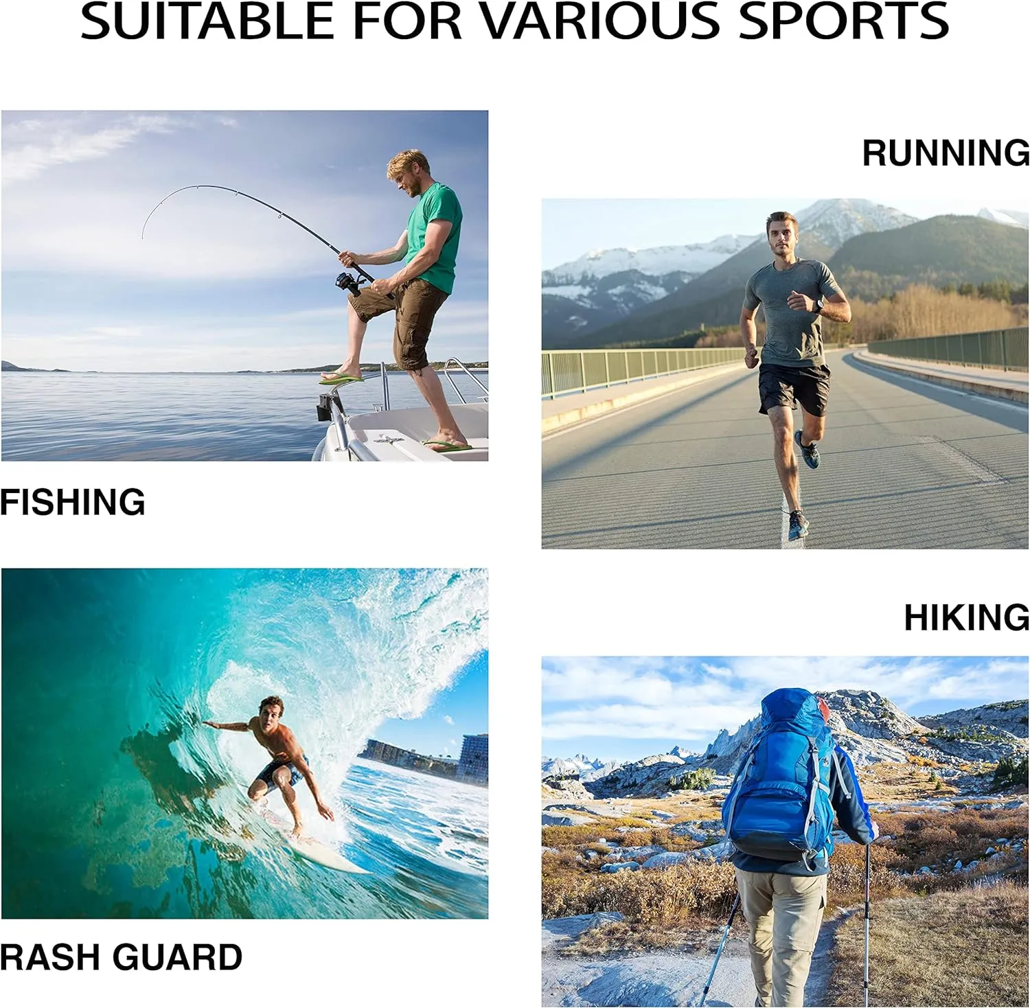 Men's UPF 50  Sun Protection Hoodie Shirt Long Sleeve SPF Fishing Outdoor UV Hiking Lightweight Shirts