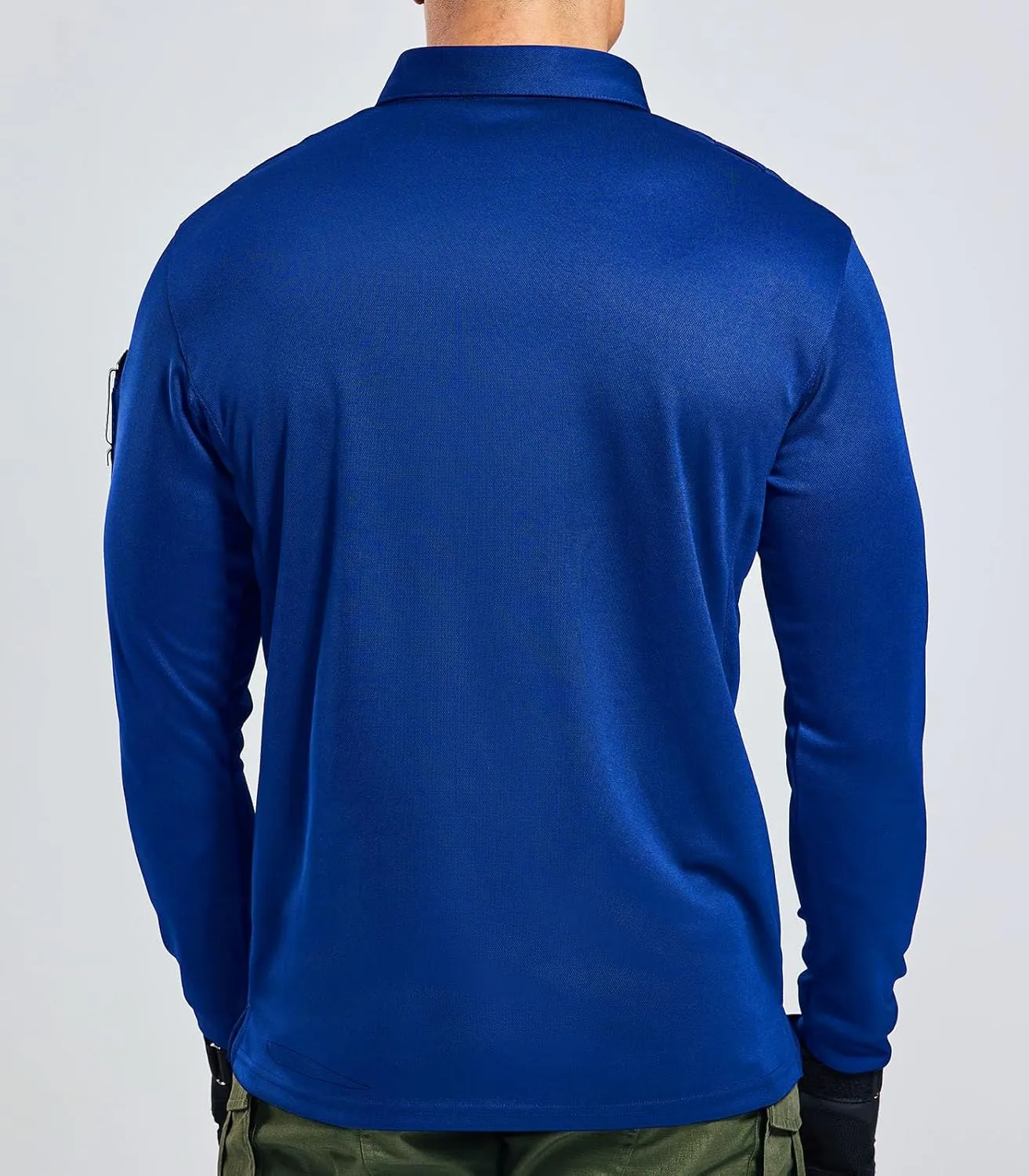MIER Men's Outdoor Performance Tactical Polo Shirts Short and Long Sleeve, Moisture-Wicking
