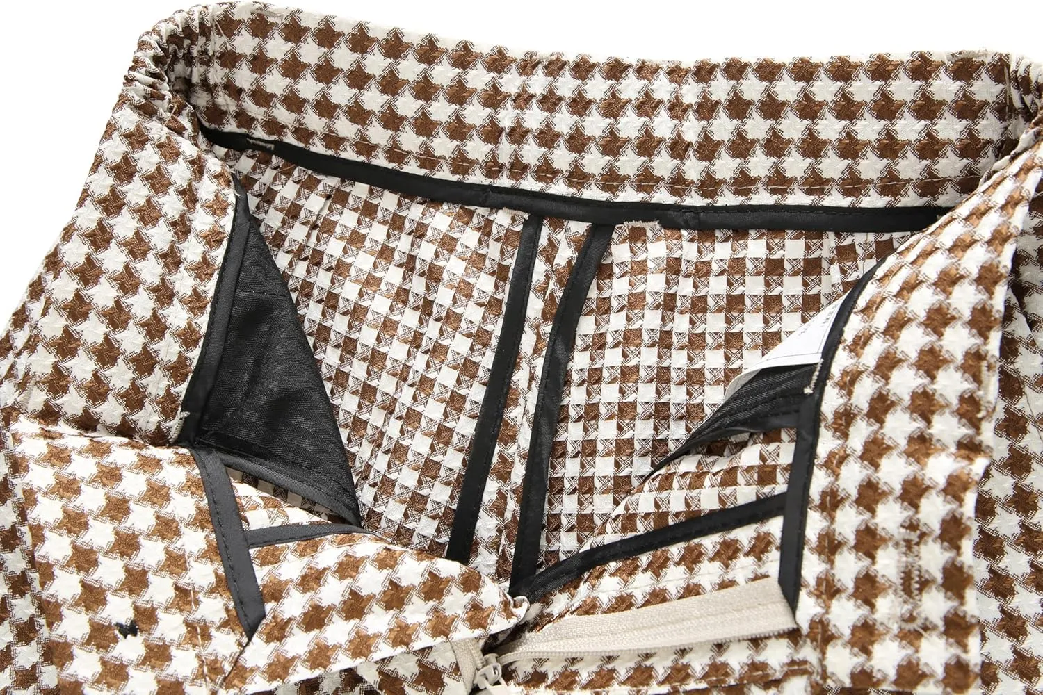 MOGU Boys 3-Piece Houndstooth Tuxedo Suit Set - Slim Fit Shawl Lapel Outfit Blazer Vest Pants Kids' Weddings Ring Bearer
