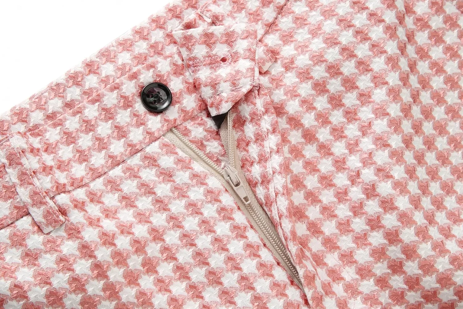 MOGU Boys 3-Piece Houndstooth Tuxedo Suit Set - Slim Fit Shawl Lapel Outfit Blazer Vest Pants Kids' Weddings Ring Bearer