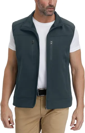 MOHEEN Men's Fleece Vest Outdoor Full Zip Softshell Sleeveless Jacket with Pockets