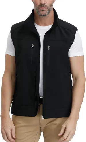 MOHEEN Men's Fleece Vest Outdoor Full Zip Softshell Sleeveless Jacket with Pockets
