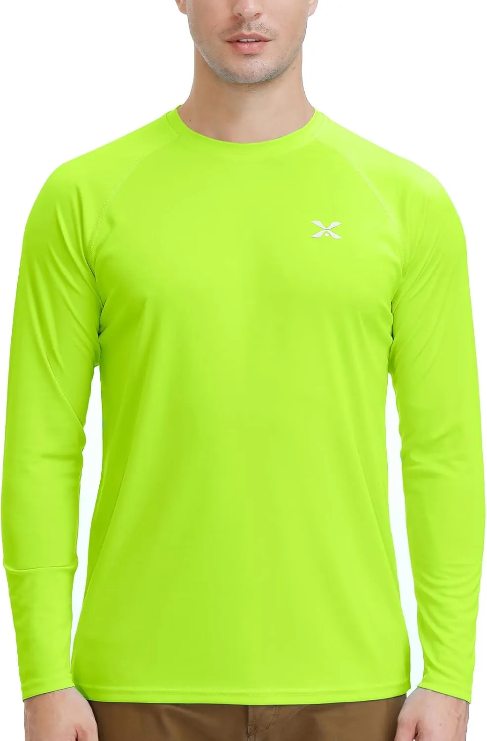 MOHEEN Men's Long Sleeve Rashguard UPF 50  Sun Shirts Quick Dry Hiking Fishing Swim T-Shirt M-3XL