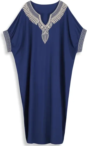 Moroccan Kaftan Dresses for Women Plus Size Caftans Loungewear Embroidered Beach Kaftan Cover up moomoo House Dress