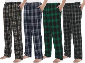 Motarto Men's Pajama Pants Flannel Plaid Pajama Sleep & Lounge PJ Bottoms Warm Sleepwear with Drawstring Pockets