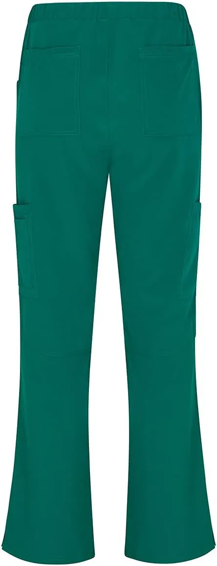 Natural Uniforms Women's Cool Stretch V-Neck Top and Cargo Pant Scrub Set with Regular and Petite Sizes