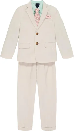 Nautica Boys' 4-Piece Suit Set with Dress Shirt, Tie, Jacket, and Pants