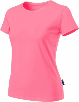 Neon Athletic Dry Fit Shirts Women Casual Short Sleeve Workout Running High Visibility Yoga Tshirt for Womens