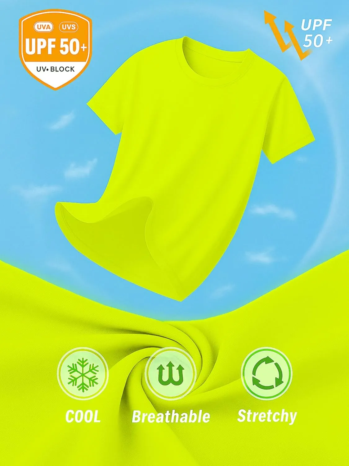 Neon Athletic Dry Fit Shirts Women Casual Short Sleeve Workout Running High Visibility Yoga Tshirt for Womens