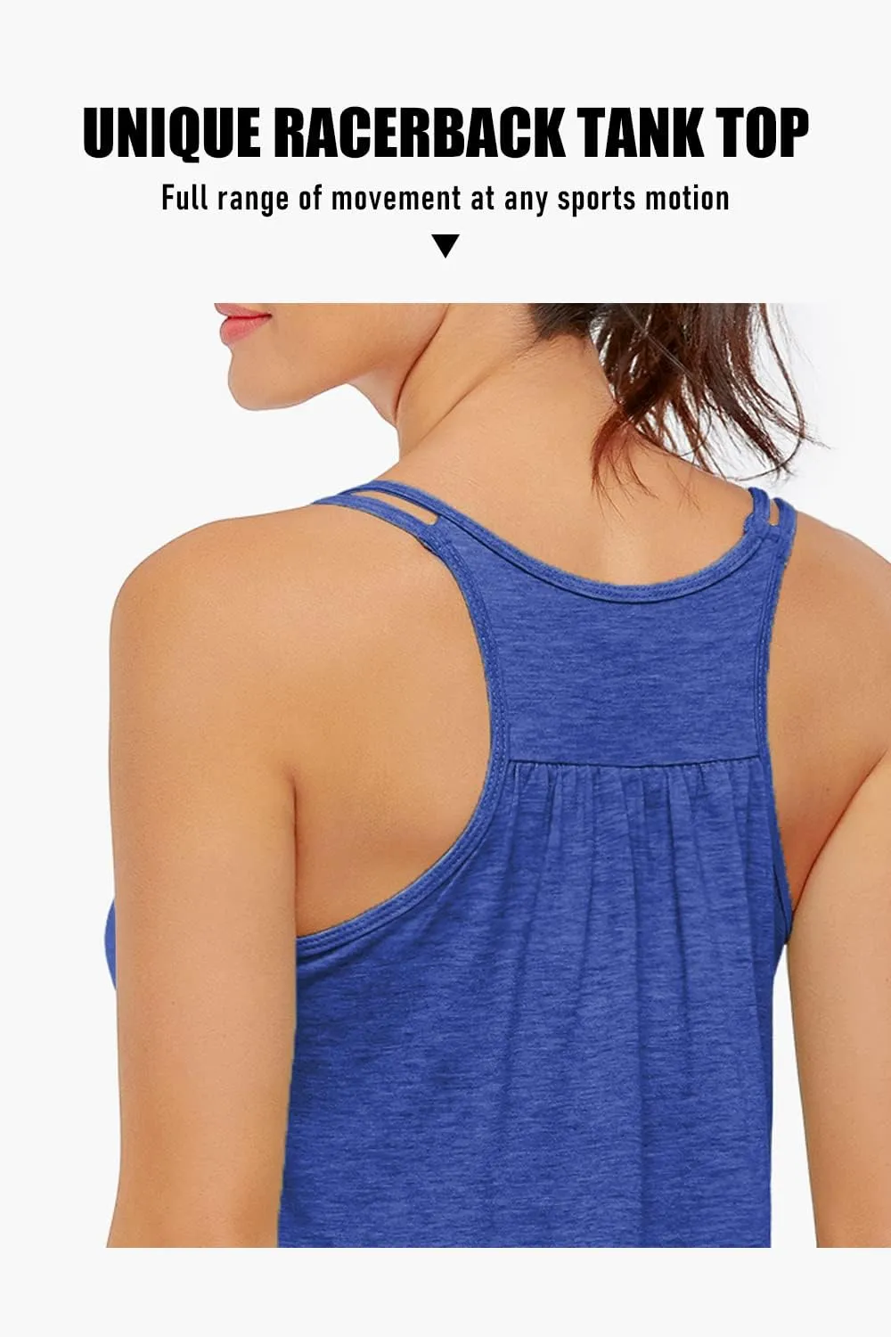 NEWMEEN Women's Scoop Neck Spaghetti Strap Racerback Sports Cami Tank Tops