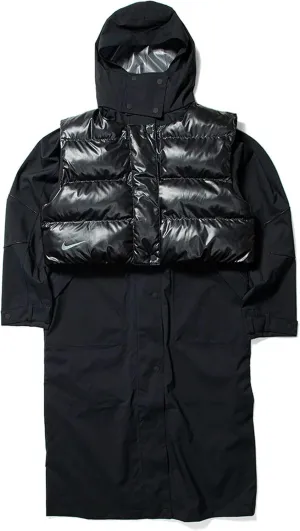Nike Sportswear Women's City Ready Hooded Long Parka Jacket (US, Alpha, X-Large, Regular, Regular, Black)