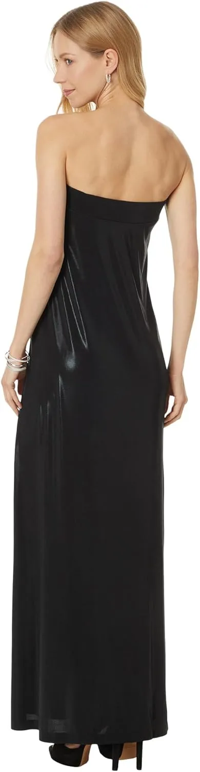 Norma Kamali Women's Strapless Tailored Side Slit Gown