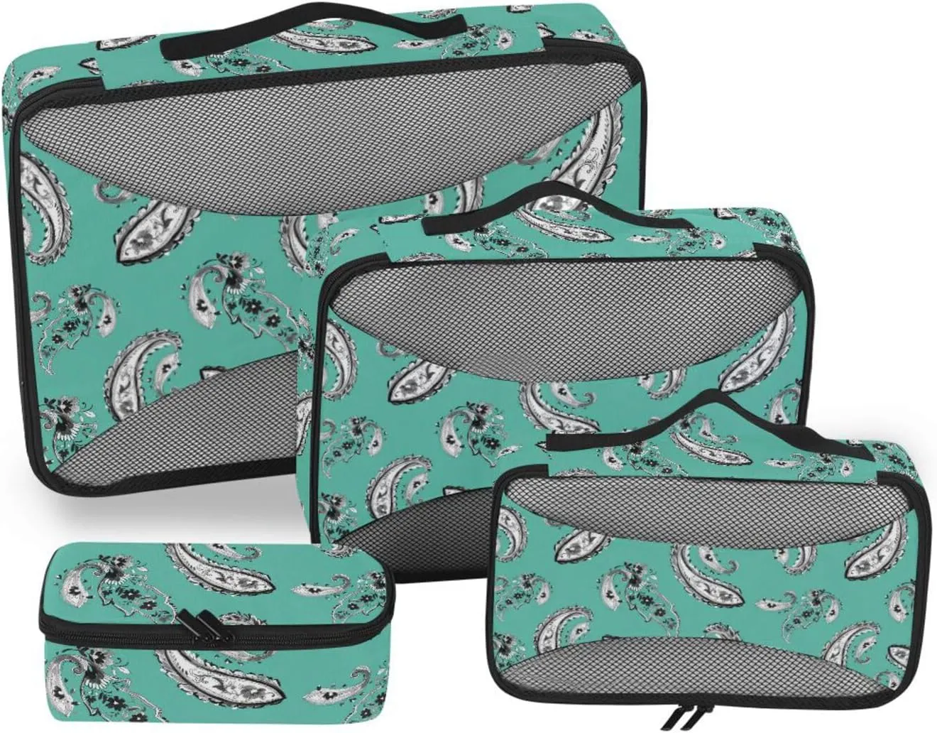Packing Cube 4 Set Luggage Bags Organizers Luggage Packing Cubes for Travel Packimg Cubes Paisley Ethnic