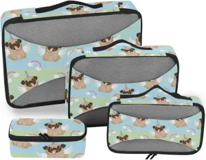 Packing Cube 4 Set Suitcase Organizer Travel Organizer Bags for Luggage Oacking Cubes Cute Puppy
