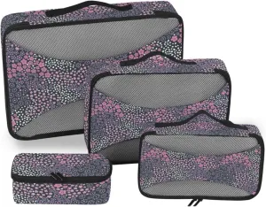 Packing Cubes for Suitcases 4 Set Luggage Organizer Travel Compartment Organizer Bags Paxking Cubes Mini Flower