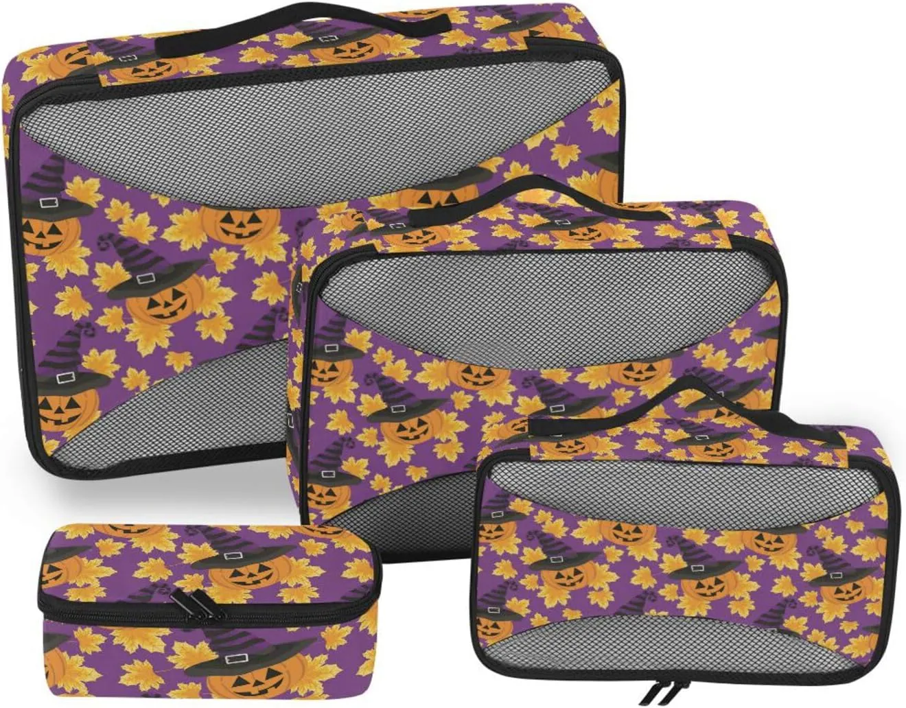 Packing Cubes for Travel Set of 4 Luggage Organizer Travel Cubes for Packing Women Pcking Cubes Halloween and Autumn