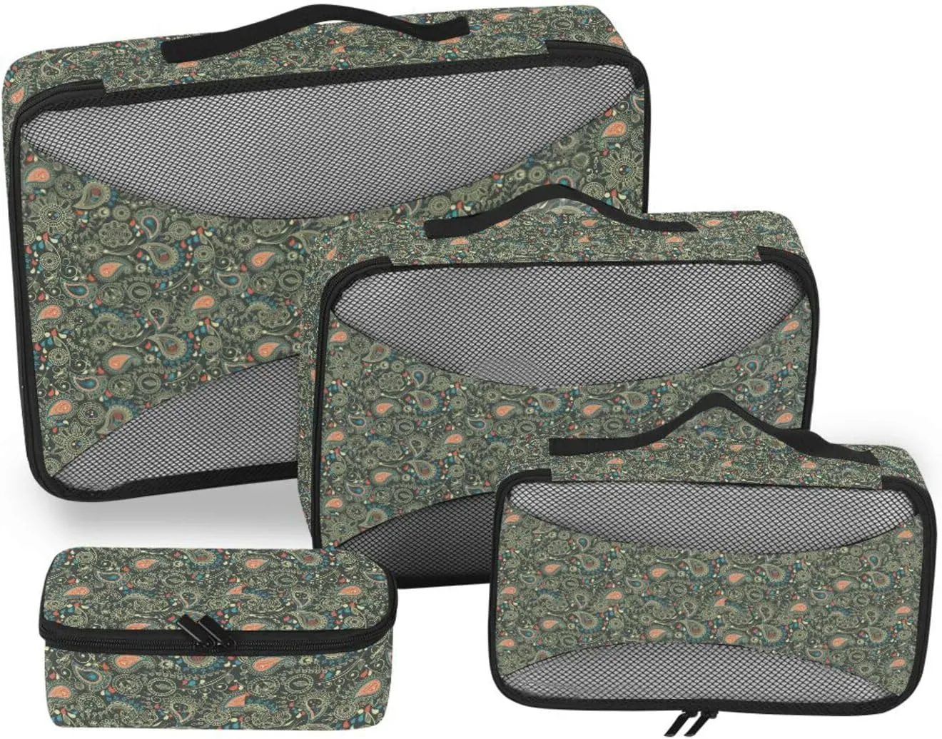 Packing Cubes Set of 4 Luggage Organizers for Suitcase Travel Cubes for Packing Women Pqcking Cubes Paisley