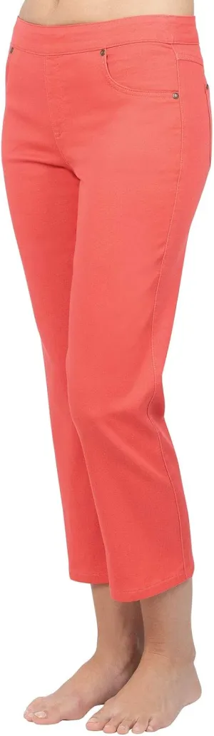 PajamaJeans Women's Capri Jeans for Summer - Pull on Capris - Womens Casual Pedal Pushers