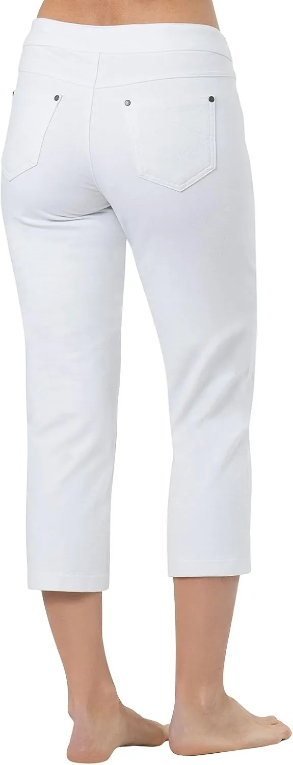 PajamaJeans Women's Capri Jeans for Summer - Pull on Capris - Womens Casual Pedal Pushers