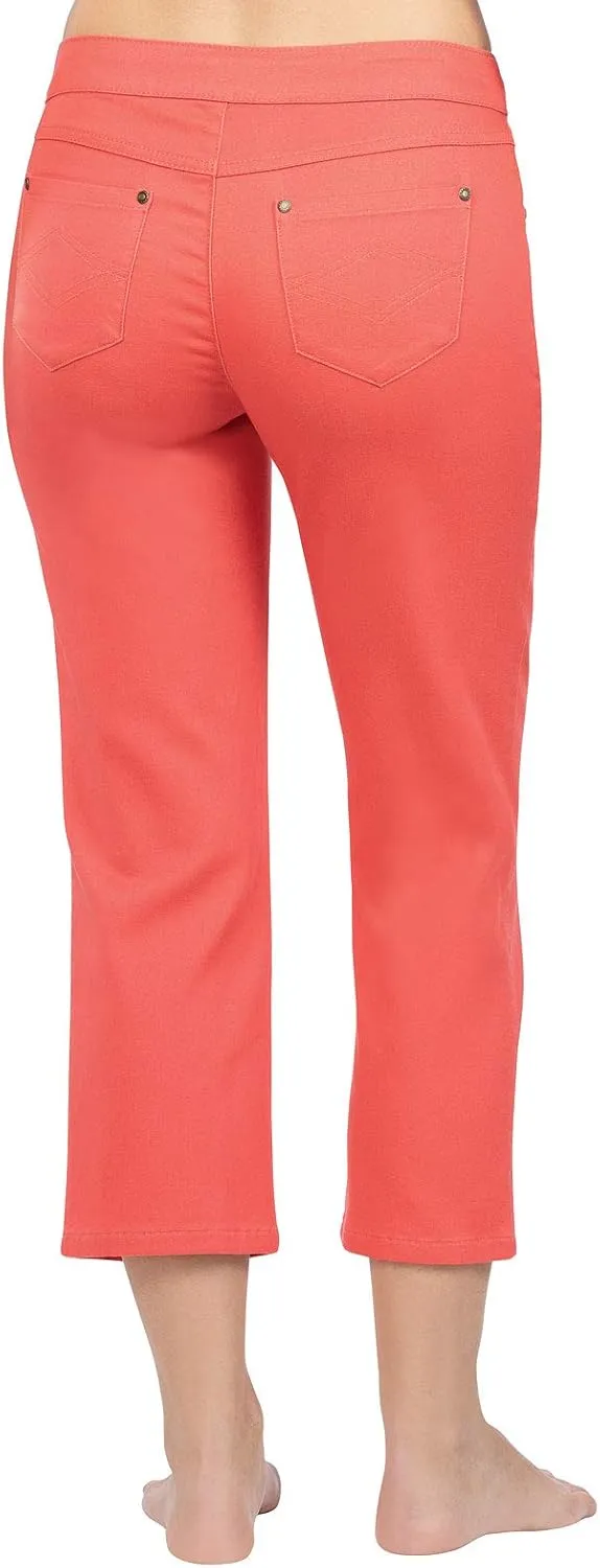 PajamaJeans Women's Capri Jeans for Summer - Pull on Capris - Womens Casual Pedal Pushers