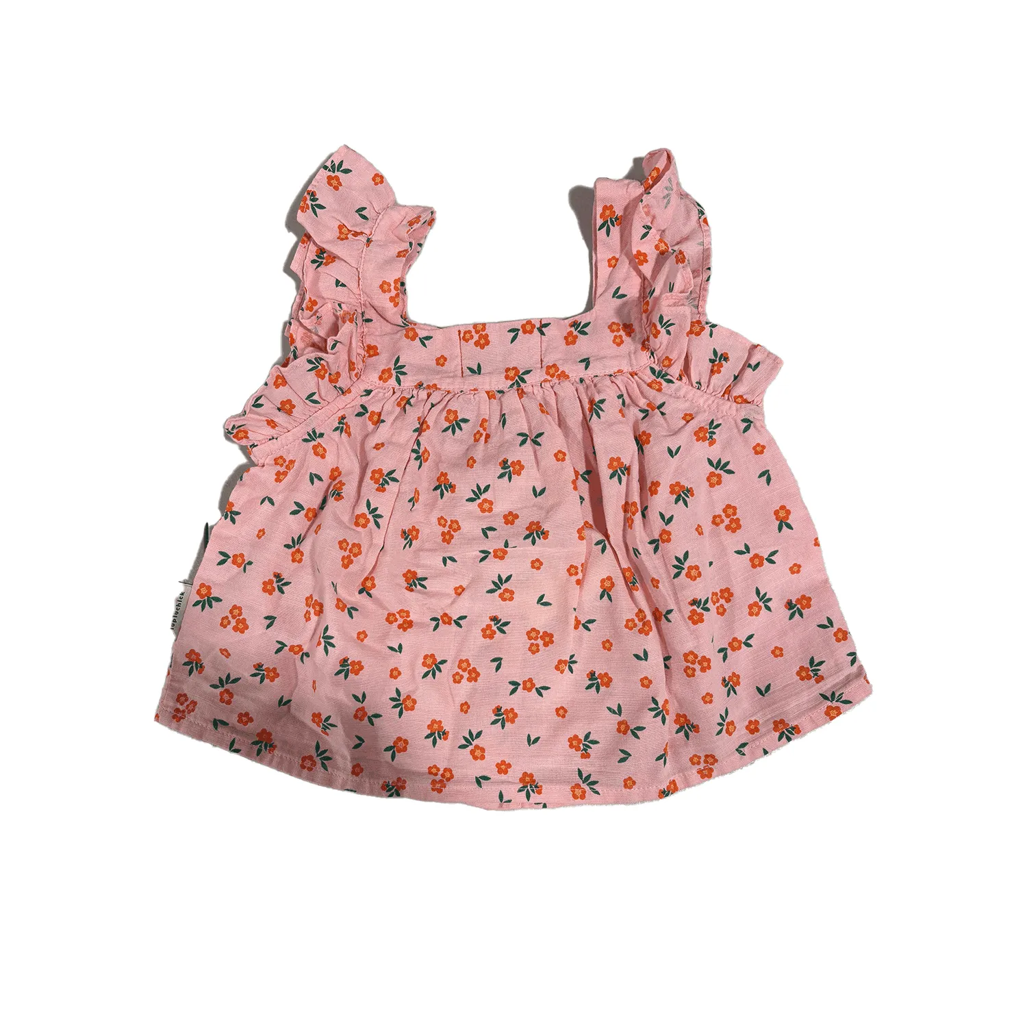 Piupiuchick Pink Owers Sleeveless Blouse