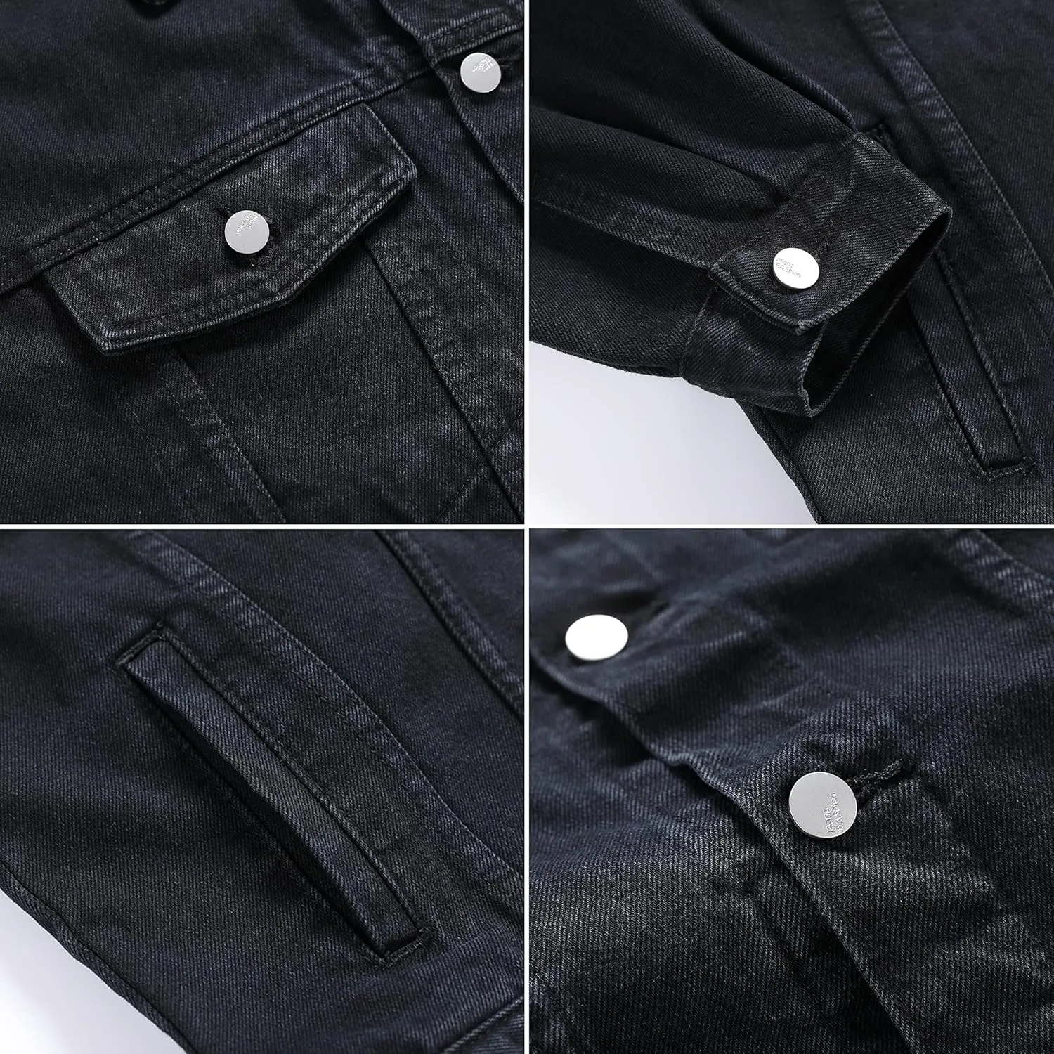 PRIJOUHE Mens Jean Jacket Casual Loose Fit Button Down Denim Trucker Jacket Coat With Multiple Colors
