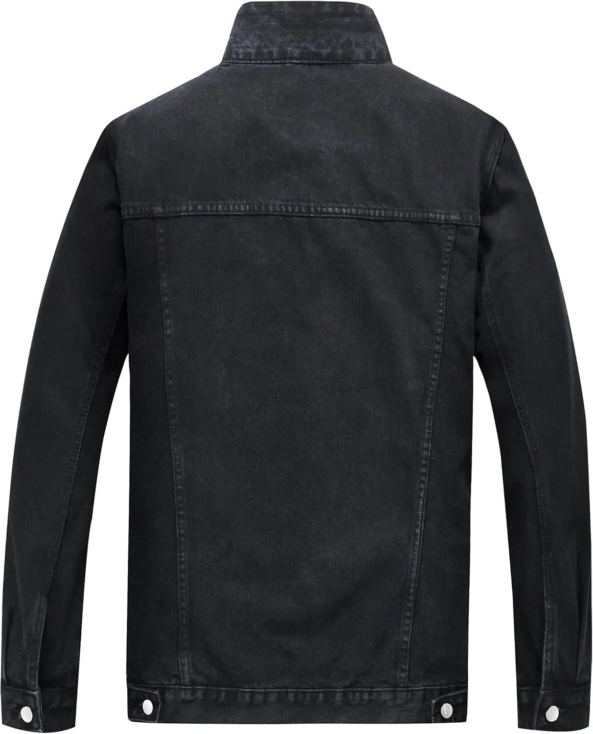 PRIJOUHE Mens Jean Jacket Casual Loose Fit Button Down Denim Trucker Jacket Coat With Multiple Colors