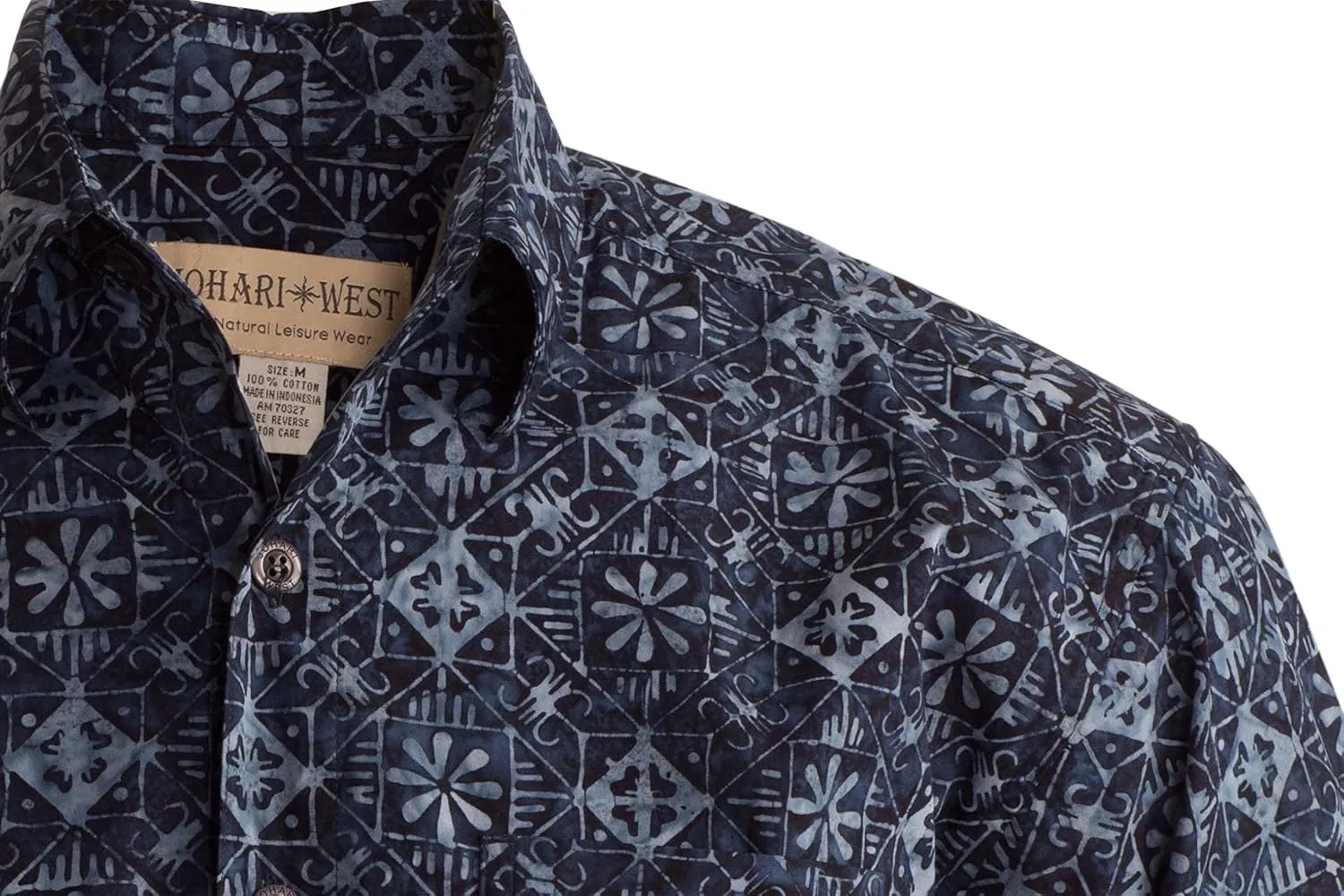 Purple Dusk Tropical Hawaiian Batik Shirt