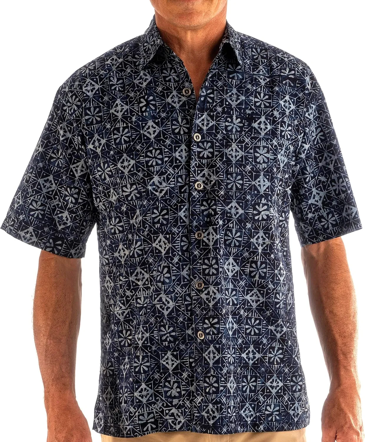 Purple Dusk Tropical Hawaiian Batik Shirt
