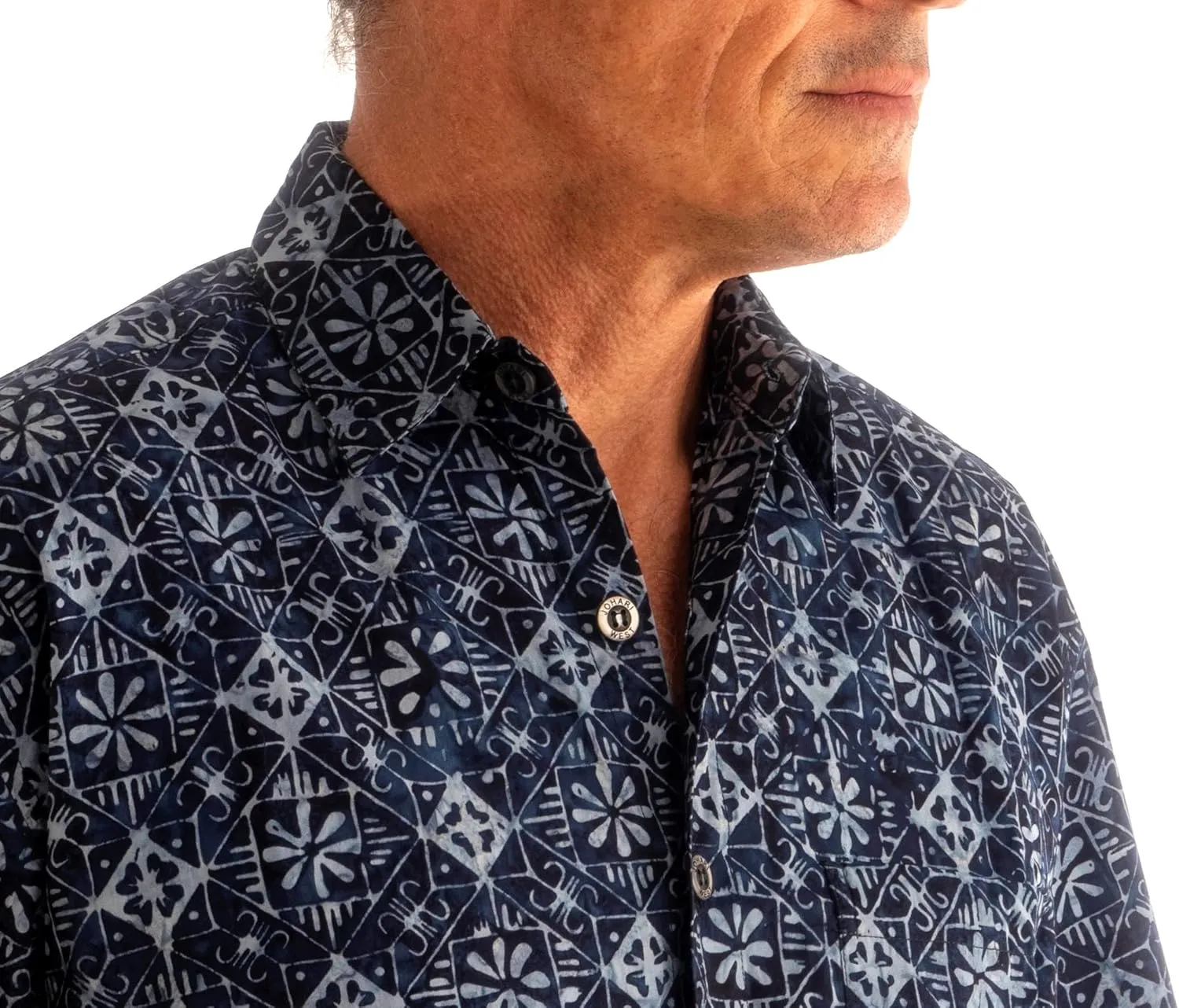 Purple Dusk Tropical Hawaiian Batik Shirt