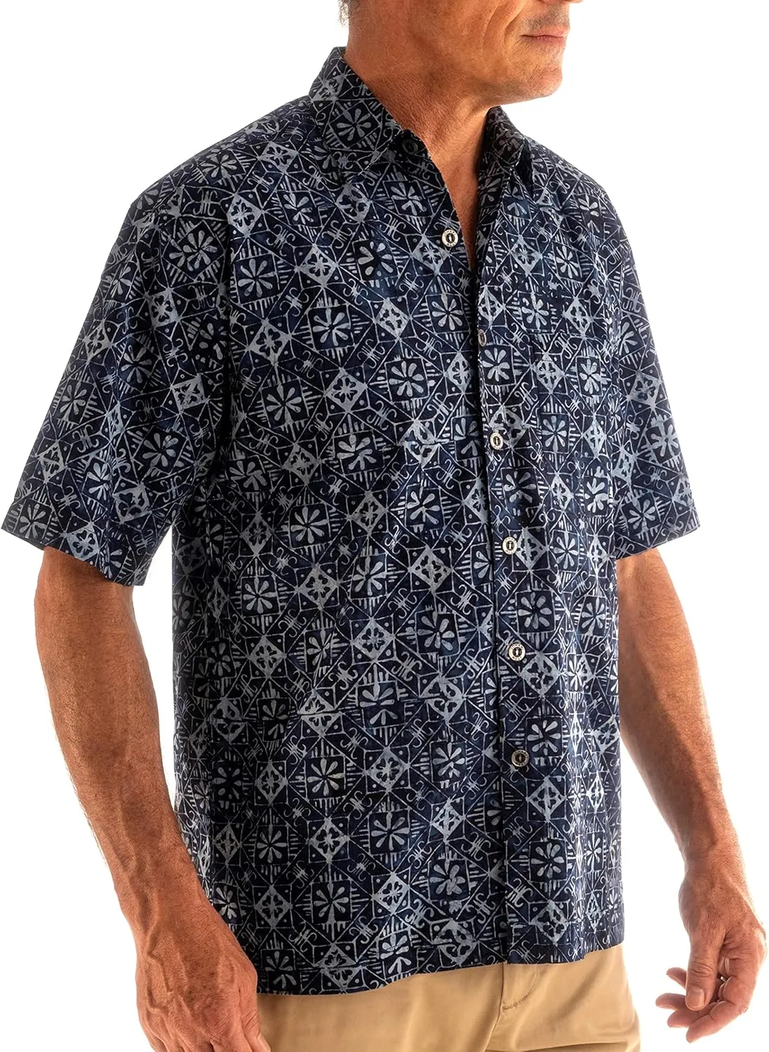 Purple Dusk Tropical Hawaiian Batik Shirt